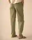 Pantalón Verde Óleo Medio Talla 6 631G016 Esprit