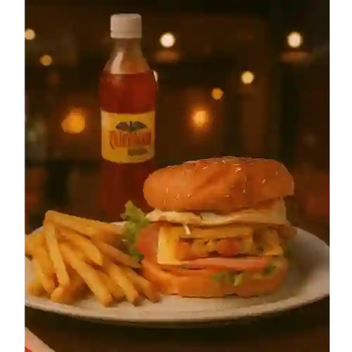Hamburguesa Rompe Panza J.h en Combo