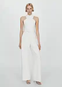 Enterizo Mono Julia Off White Talla XS Mujer Mango