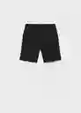 Bermuda Zipshort Negro Talla 12 Niños Mango