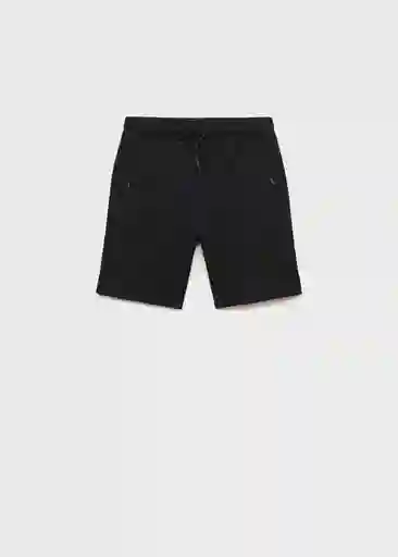 Bermuda Zipshort Negro Talla 12 Niños Mango