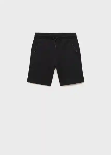 Bermuda Zipshort Negro Talla 12 Niños Mango