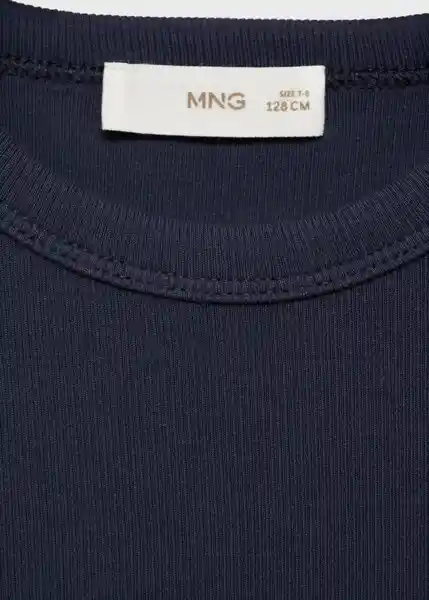 Top Rib Navy Talla 10 Niñas Mango