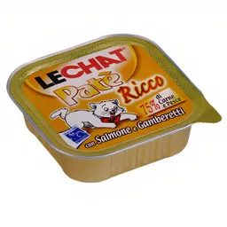 Lechat Alimento Para Gato Paté Ricco Salmon Gamberetti 100 g