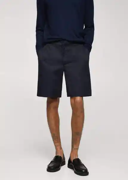 Bermuda Antibes Navy Talla 38 Hombre Mango