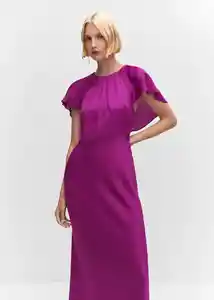 Vestido Vuelo Morado Talla M Mujer Mango