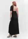 Vestido Cabernet Negro Talla L Mujer Mango