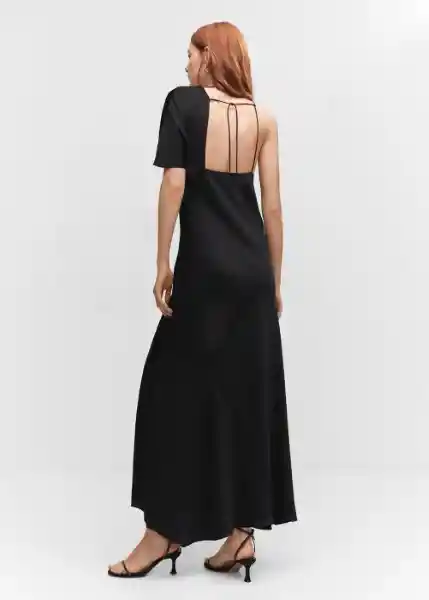 Vestido Cabernet Negro Talla L Mujer Mango