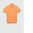 Camisa Polo Rea Naranja Pastel Talla S Hombre Mango