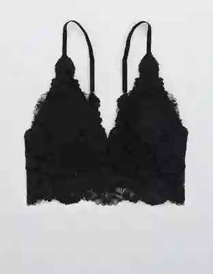 American Eagle Bralette Country Plunge Negro Real Small 3151