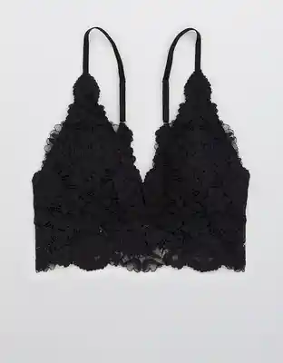 American Eagle Bralette Country Plunge Negro Real Small 3151