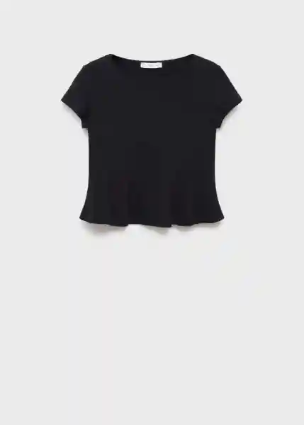 Camiseta Sandri Negro Talla L Mujer Mango