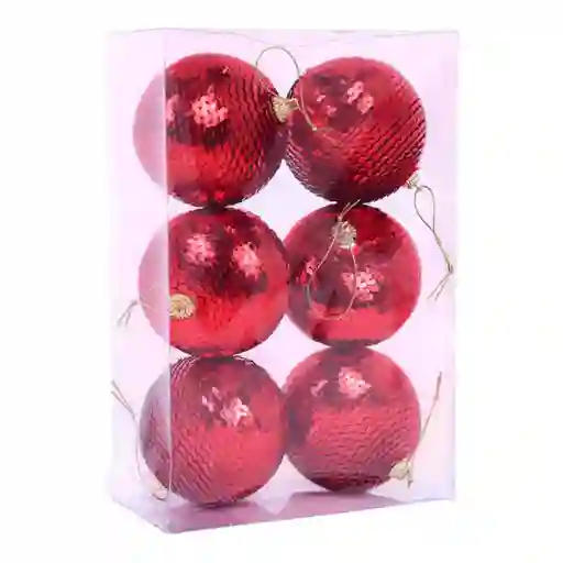 Juego de Bolas Rojo Con Lentejuelas 1301900783 Finlandek