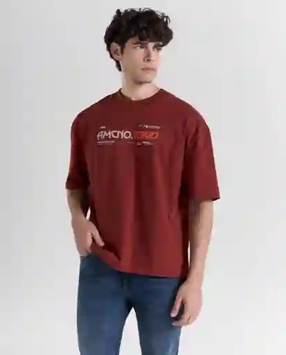 Camiseta Hombre Rojo Talla M 849G034_ROJ181325 Americanino