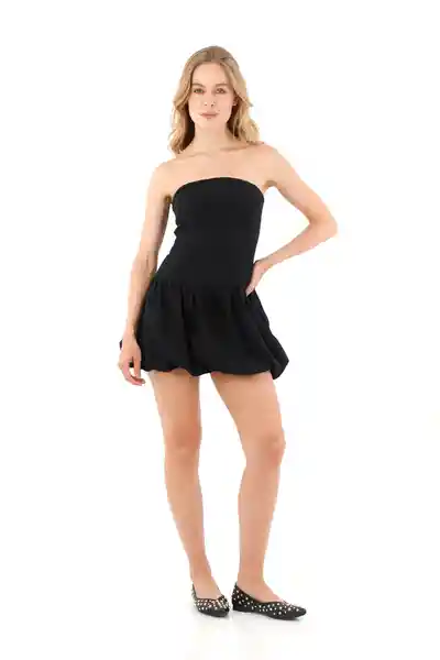Vestido Corto Micaela Negro Talla S Mercedes Campuzano