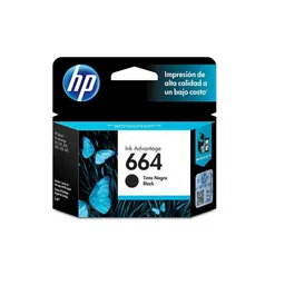  Hp Cartucho para Impresora 664 Color Negro