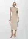 Vestido Lapi-h Beige Talla XS Mujer Mango