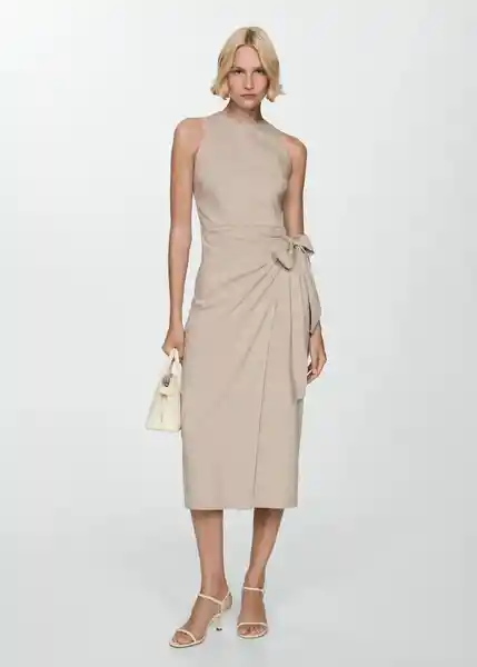 Vestido Lapi-h Beige Talla XS Mujer Mango