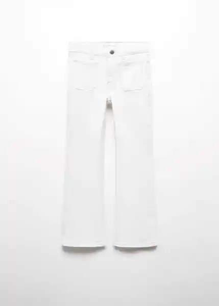 Jean Flare Blanco Talla 13 Niñas Mango