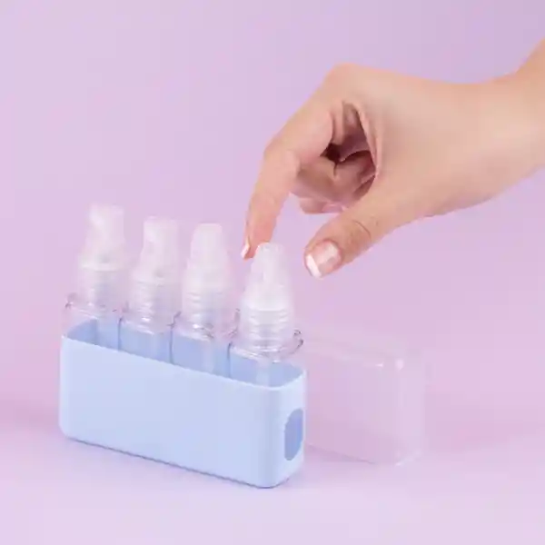 Set de Viaje Mini Portátil Serie Azul Miniso