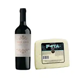 Combo Vino Tinto Cabernet Sauvignon. Rese + Queso Feta