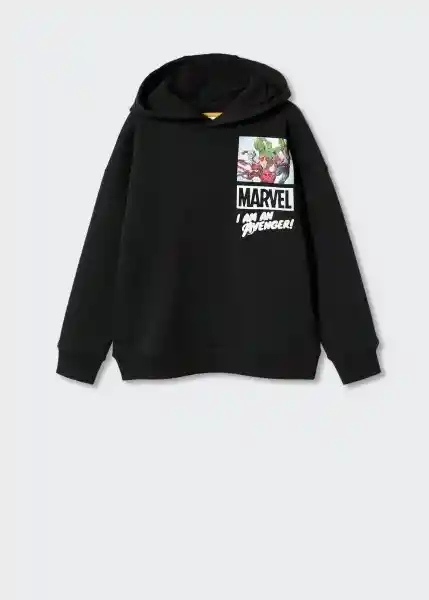 Sudadera Marvel Negro Talla 10 Niños Mango