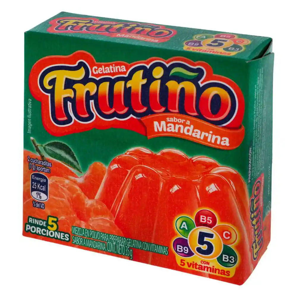 Frutiño Gelatina en Polvo Sabor a Mandarina