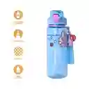 Vaso Plástico Con Correa y Funda Serie Cooky Azul Bt21 Miniso