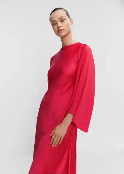 Vestido Rosa-A Coral Talla XL Mujer Mango