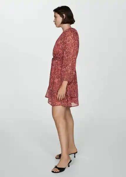 Vestido Valentin Cereza Talla 28 Mujer Mango