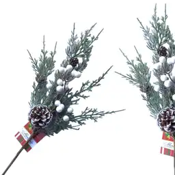 Rodeo Adorno Maranelo Navideño Verde Blanco Plástico 40 cm