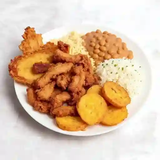 Plato con chicharron