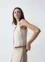 Camisa Nicky Mujer Beige Escarcha Claro Talla M 413G377 Naf Naf