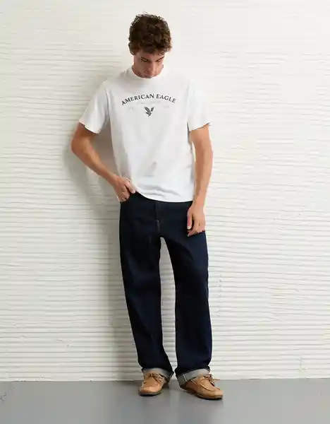 Camiseta Hombre Blanco Talla Medium 4820101 American Eagle