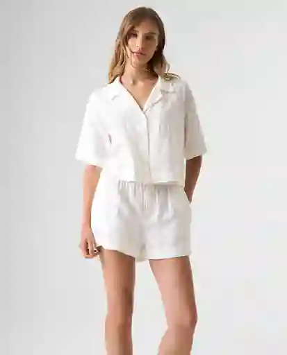 Camisa Mujer Crudo Talla S 612G007_CRU110606