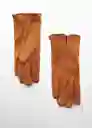 Guantes Odette Marrón Talla S Mujer Mango