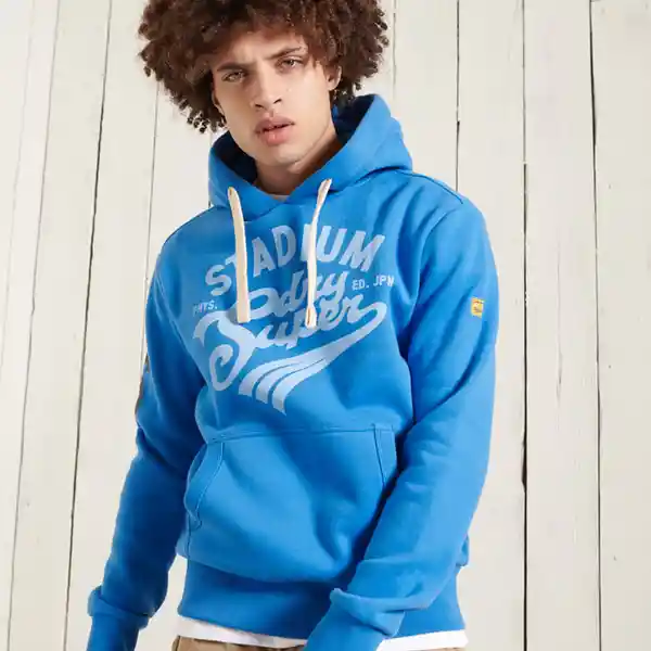 Superdry Buzo Collegiate Graphic Overhead Azul Talla S