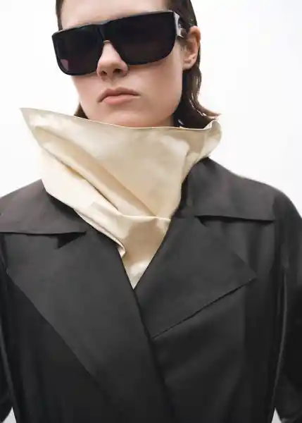 Abrigo Trench North Negro Talla XS Mujer Mango