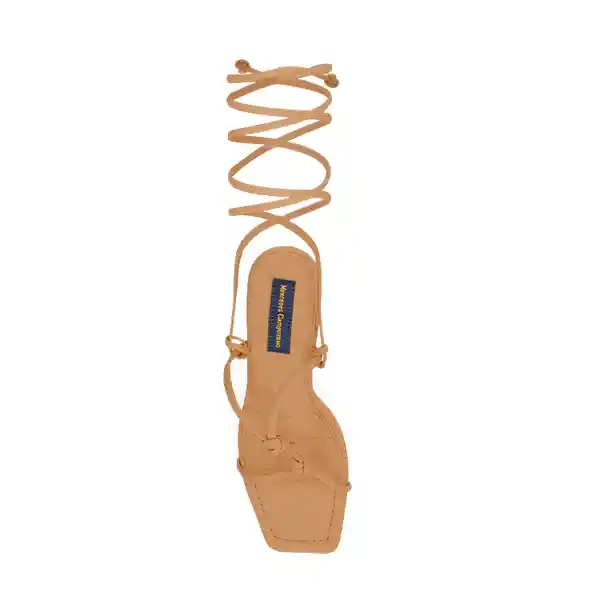 Sandalias Tacón Paccia Beige Talla 39