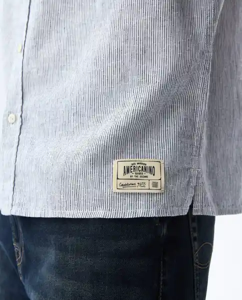 Camisa Hombre Gris Talla M 811G502_GRI156410 Americanino
