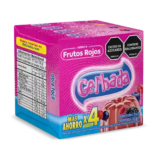 Gelatina Gelhada 4 Sabores Surt. x 35gr c/u