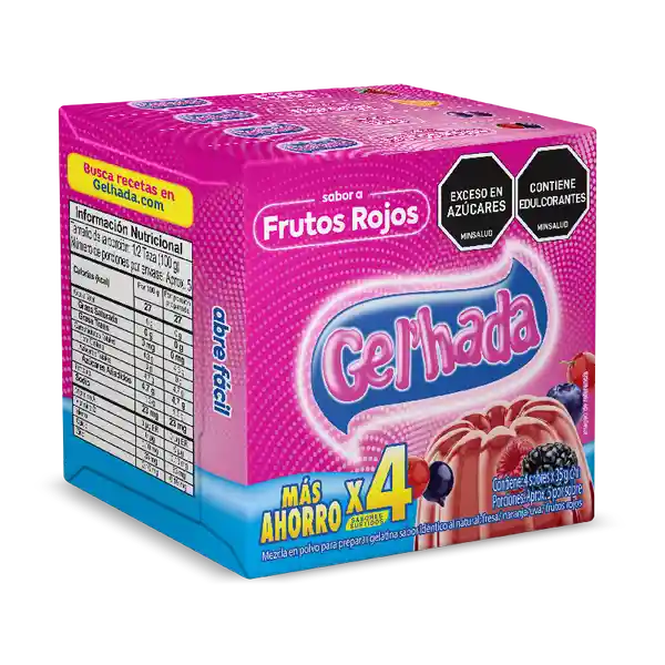 Gelatina Gelhada 4 Sabores Surt. x 35gr c/u