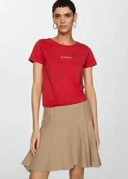 Camiseta Mangolog-h Rojo Talla S Mujer Mango