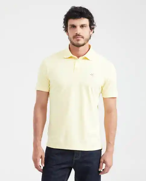 Camiseta Polo Summer Jacquard Amarillo Pastel Claro XS Chevignon