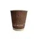 Naturezway Vaso de Papel de Bambú Marrón Con Tapa 350 mL