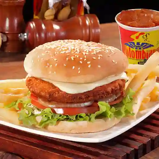 Combo Hamburguesa Sencilla Pollo