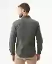 Camisa Dyed Twill Gris Foca Oscuro Talla M Chevignon