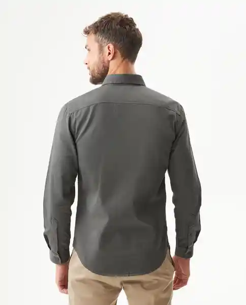 Camisa Dyed Twill Gris Foca Oscuro Talla M Chevignon