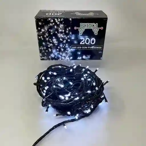 Burica Luz Led 200 Bombillos 8 Funciones Blanca