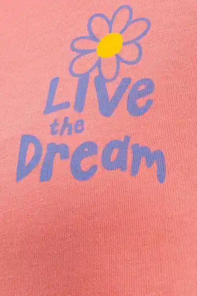 Ragged Camiseta Live The Dream Color Rosado Medio Talla S